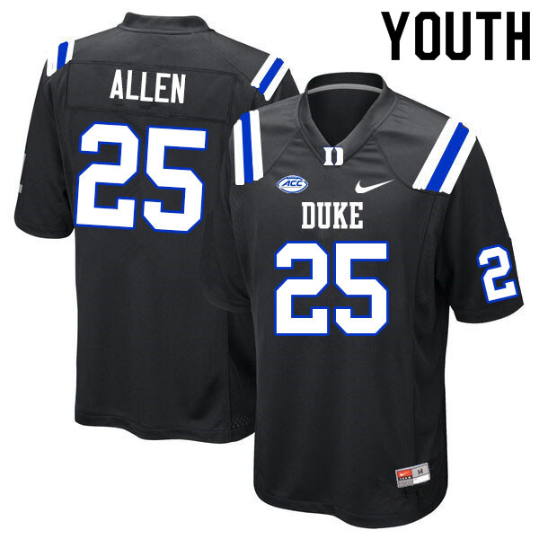 Youth #25 RaShawn Allen Duke Blue Devils College Football Jerseys Sale-Black